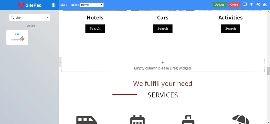 Incrustar archivos de audio en su sitio web. Shortcodes - SitePad