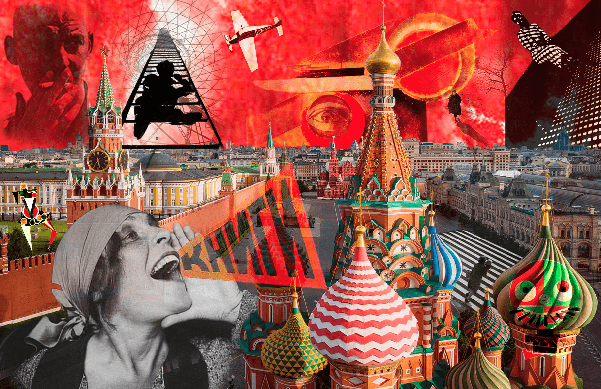 Colorful collage designed by Wentworth student