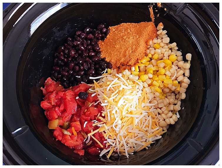 Crock Pot Black Bean and Corn Taco Dip Six Clever Sisters