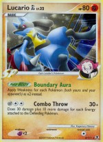 Lucario GL Rising Rivals RR 8 Pokemon Card