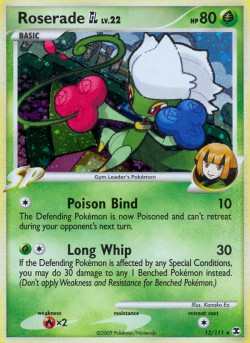 Roserade Rising Rivals RR 12 Pokemon Card