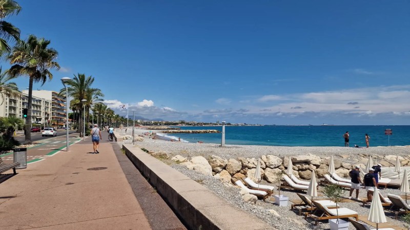 Cagnes-sur-Mer promenade on the French Riviera