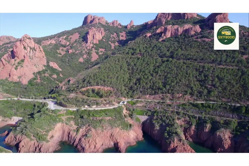Red rock formations of the Esterel coast near Cannes