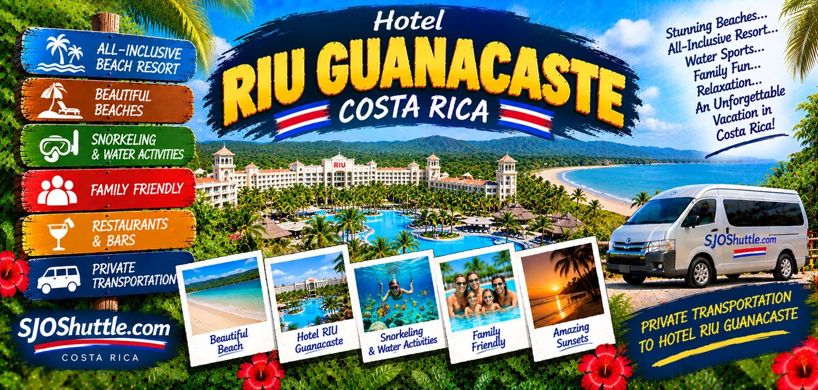 Transportation to Hotel RIU Guanacaste in Costa Rica