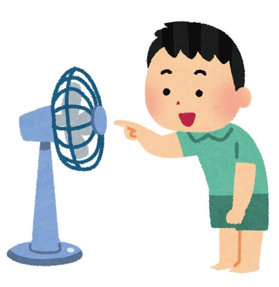 扇風機 外に向ける