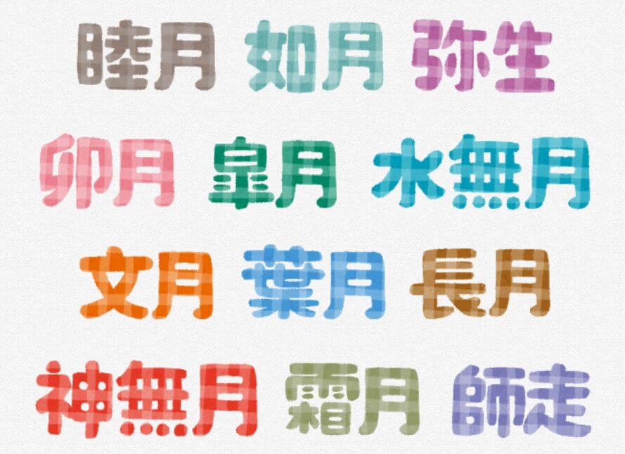昔の月の名前