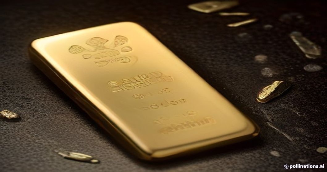 Detailný záber na zlatú tehlu pre overenie pravosti zlata v trezore
