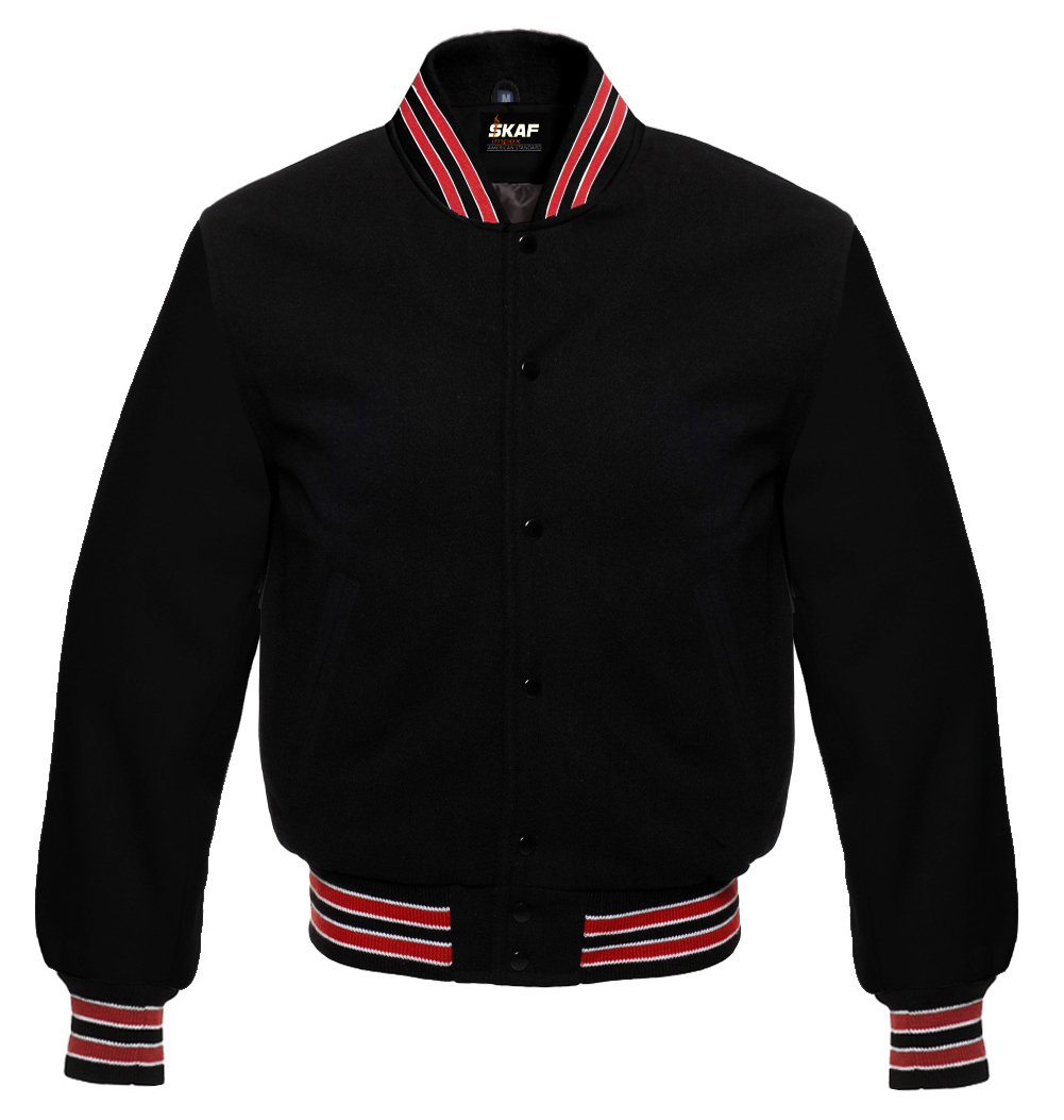 white and black letterman jacket