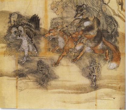 河鍋暁斎の花鳥画・山水画・仏画・浮世絵・風刺画・戯画の代表的作品を