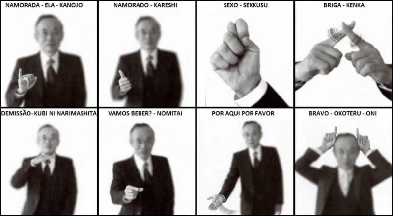 Gestos de comunicação do Japão