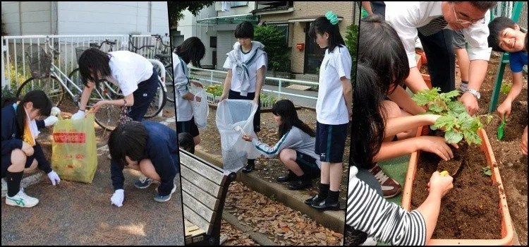 Como os alunos fazem a limpeza das escolas no Japão? limpeza, escolas, alunos, Japão