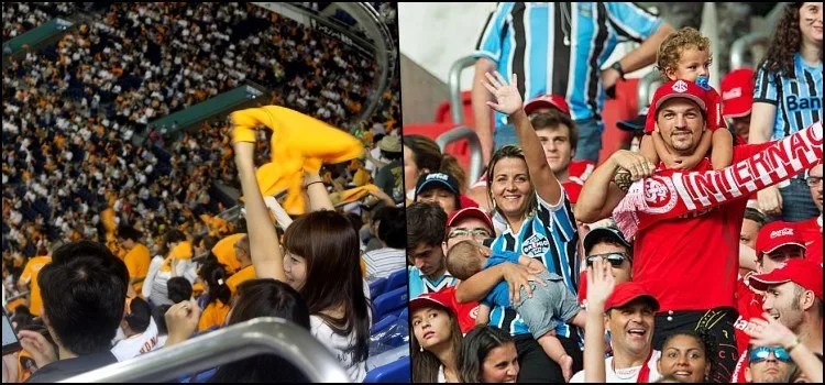 Torcedores de futebol japoneses dão exemplo ao Brasil