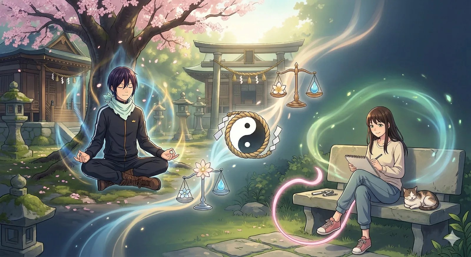 Equilíbrio Além do Ki: Espiritualidade e Bem-Estar em Noragami