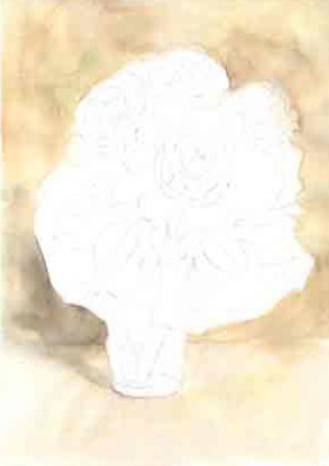 как нарисовать букет цветов акварелью