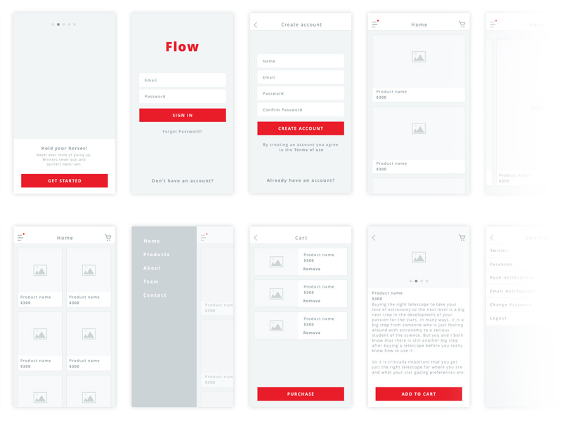 7 free ui kits to speed up your mobile app design prototyping · 1. Flow Ios Wireframe Kit Sketch Freebie Download Free Resource For Sketch Sketch App Sources