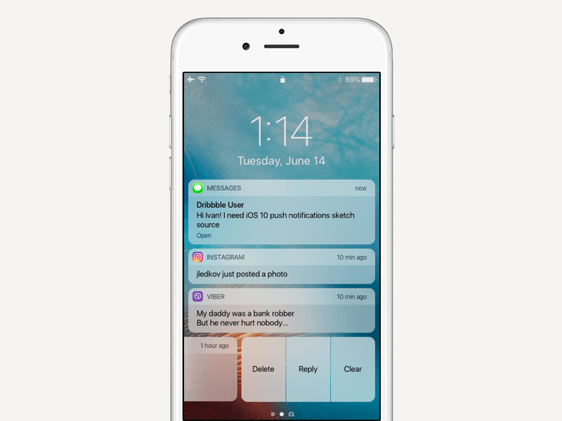 You can use this template for your push notifications: Ios 10 Push Notifications Sketch Freebie Download Free Resource For Sketch Sketch App Sources