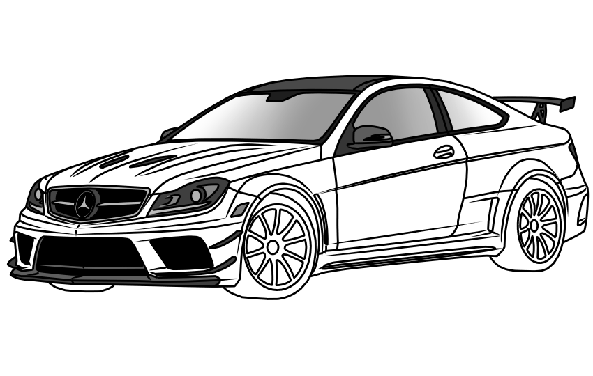 Sabi, geile ausmalbilder für die kleine☝. Mercedes Benz C63 Amg Coupe Sketchye