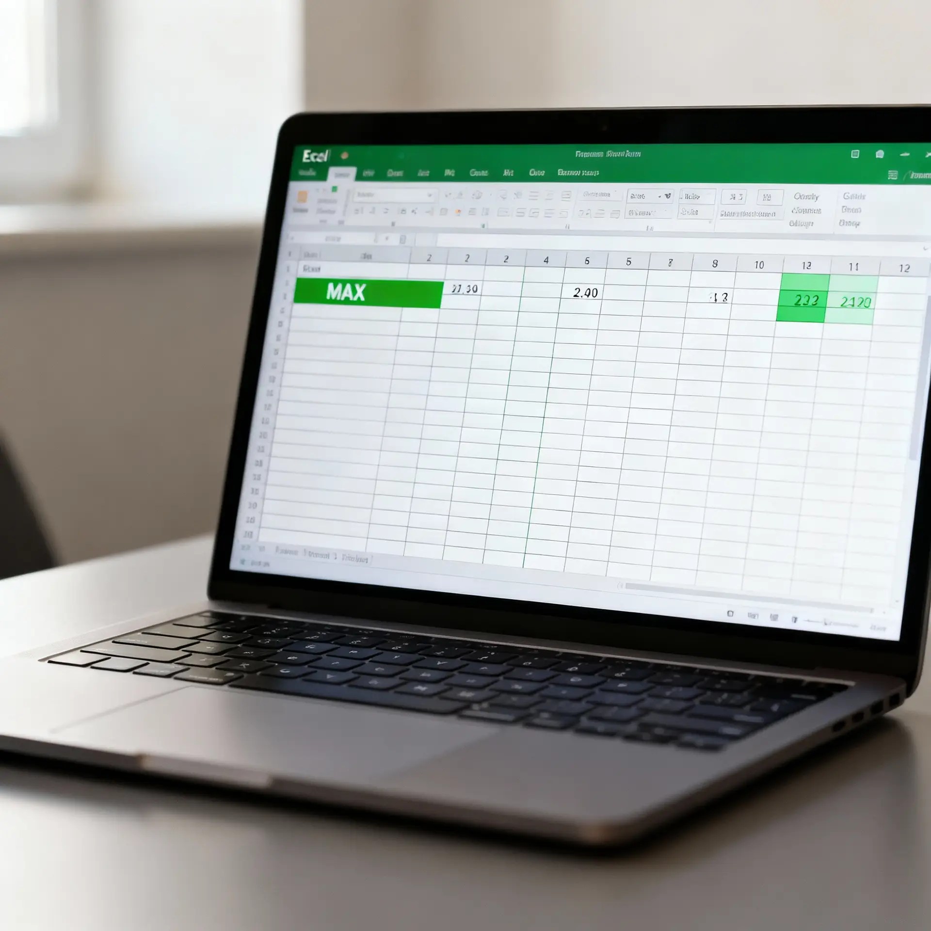 image showing MAX Formula in Excel