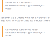 How To Autoplay A Video Using Html 5 In Chrome Skillforge