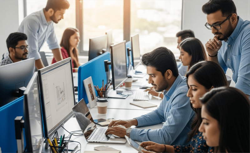 Contact Us Skill Stack Hub - Ultra HD Light Illustrations for Desktop