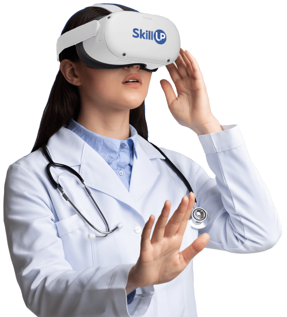 Doctor using Skillup VR headset