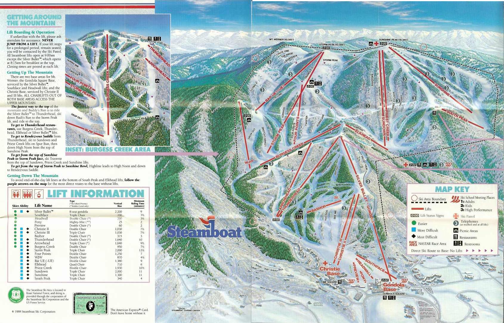Steamboat Springs Ski Trail Map 1209352167 