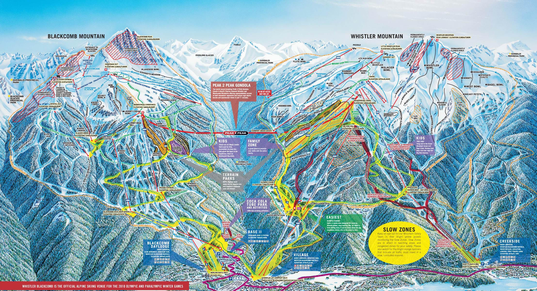 Whistler Ski Map Trailmap 
