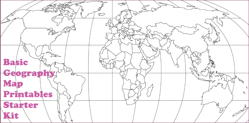 basic geography map printables skip the school