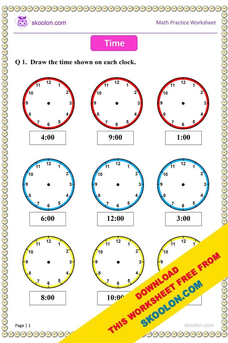 Time worksheet-1