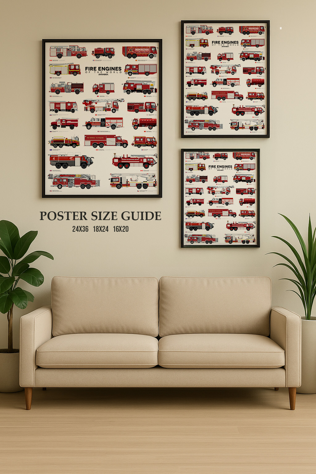 Fire Trucks of the World – A Fun & Educational Poster for All Ages