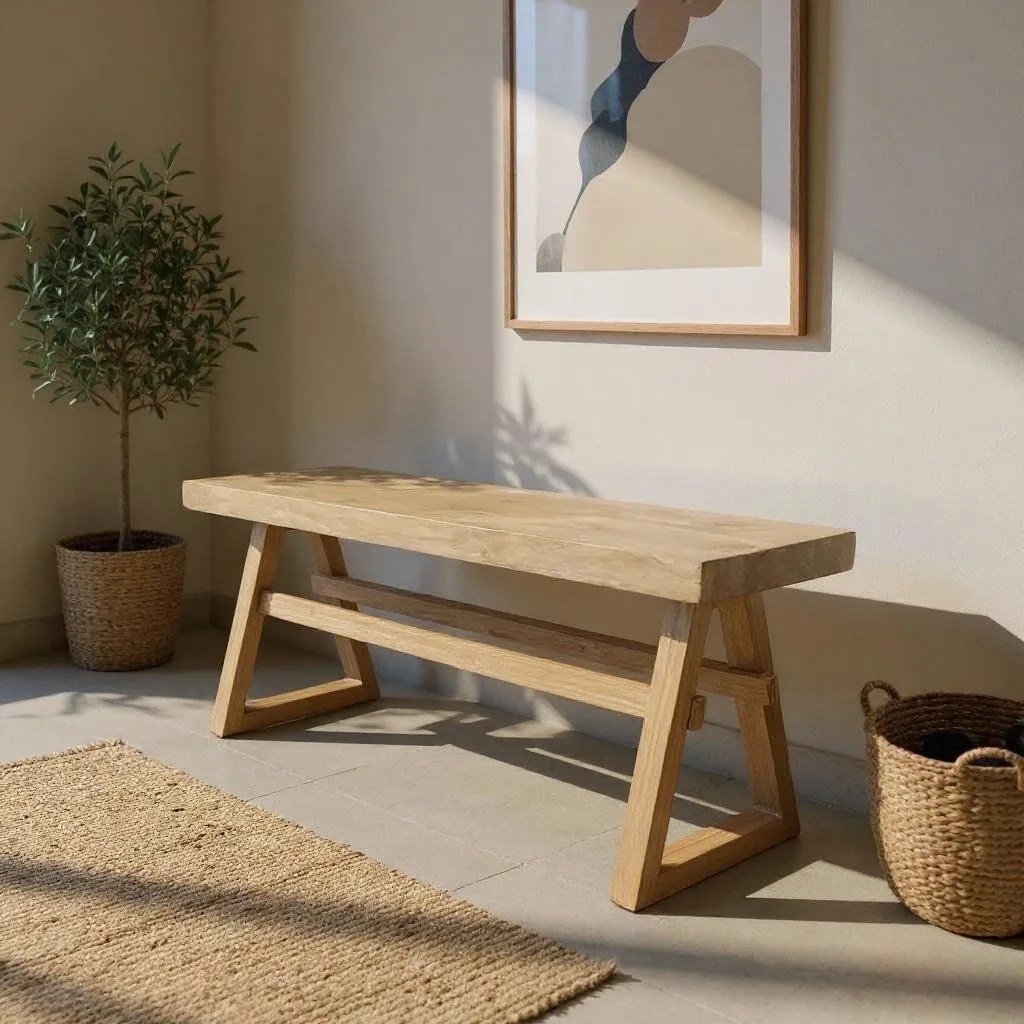 Banco rústico de Madera de Pino Insigne