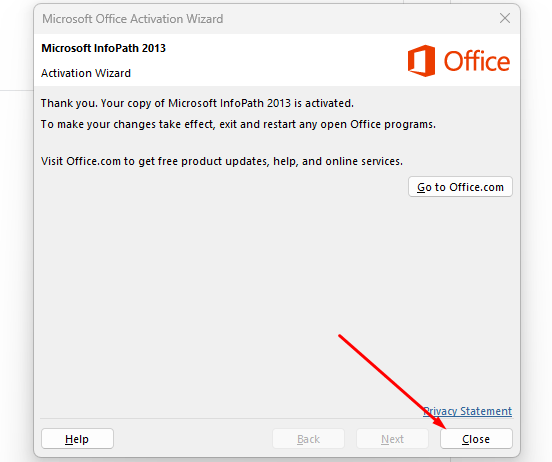 How to fix "First Things First" on Microsoft InfoPath