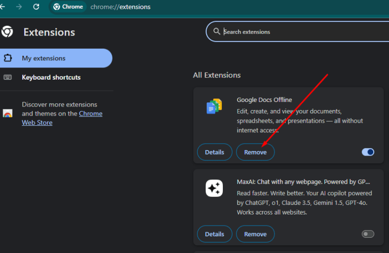 Remove Suspicious Extensions