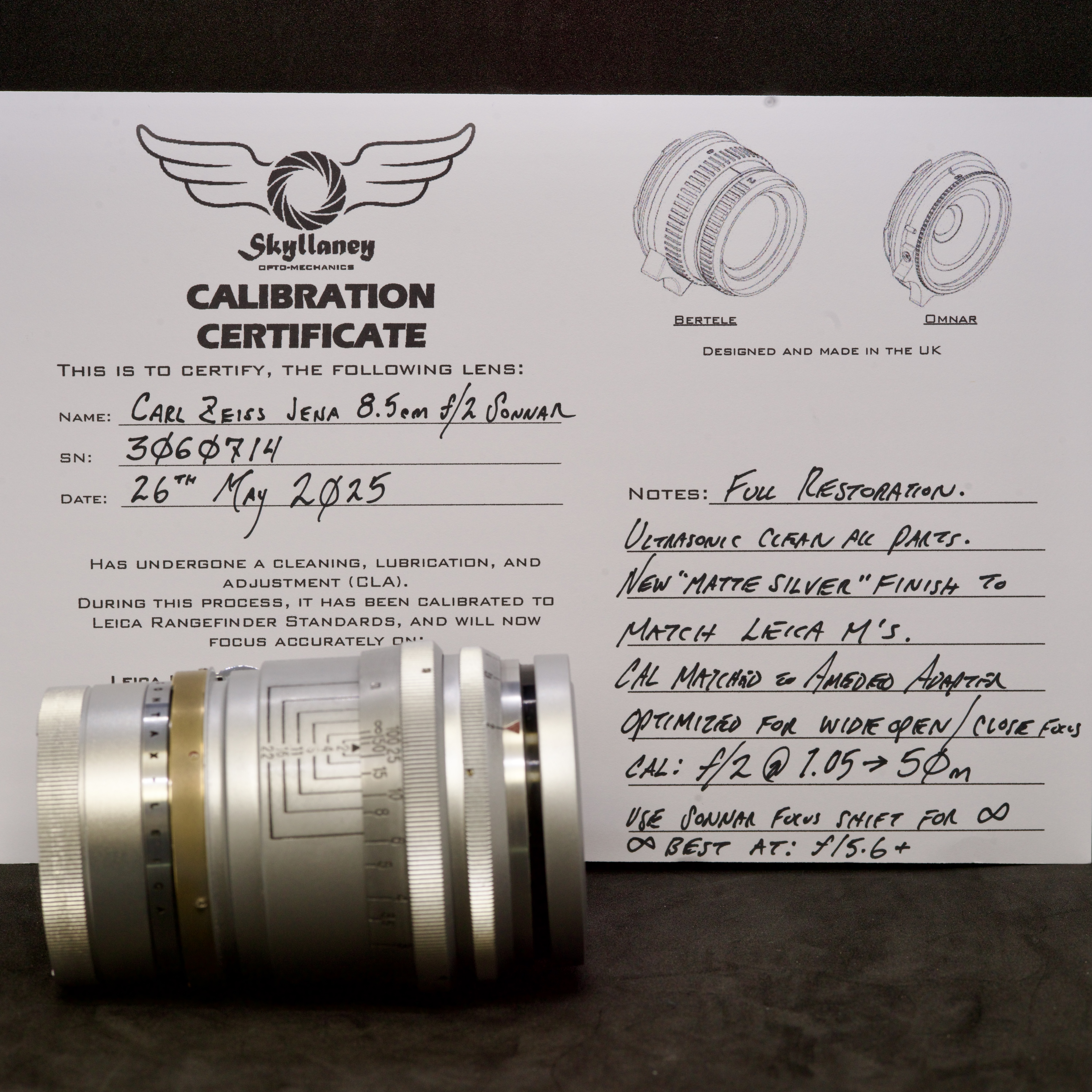 Carl Zeiss Jena 85mm f2 Sonnar – Leica RF adapted – Skyllaney Opto