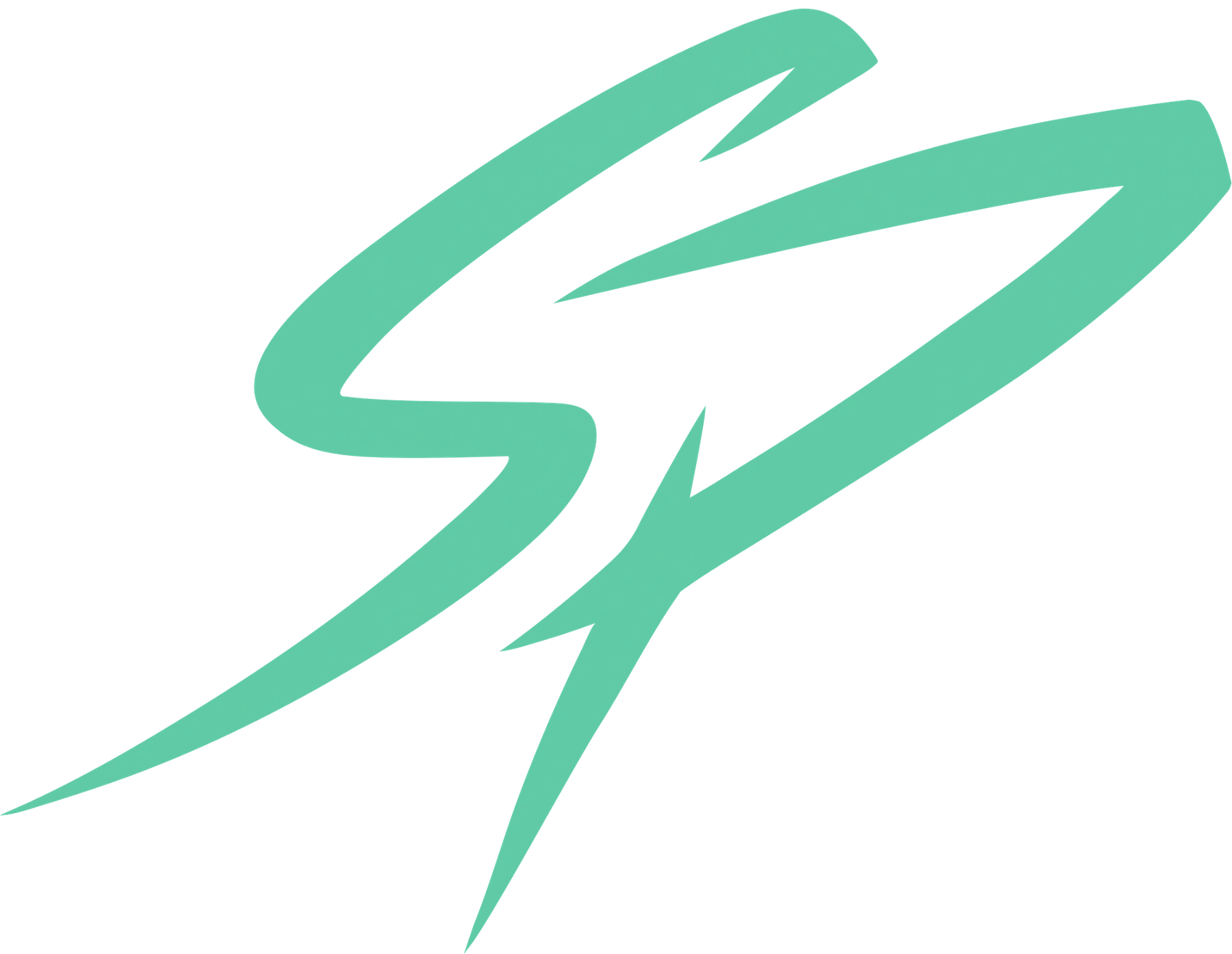 SkyPotion the standalone monogram — mint on dark
