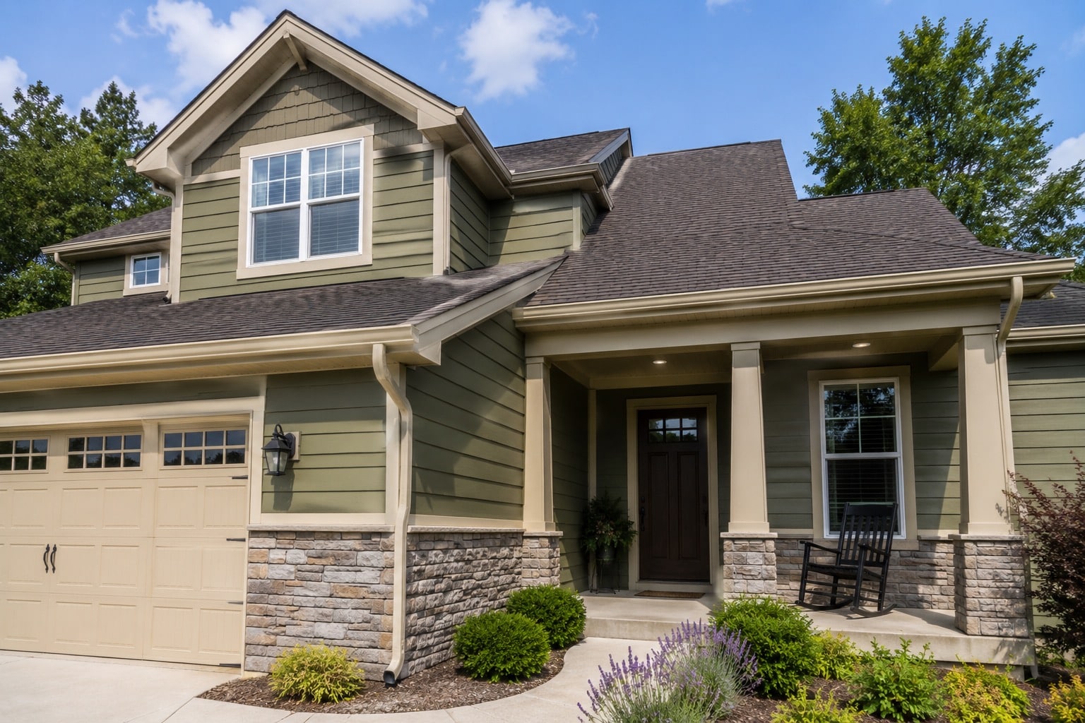 A Central Texas home with gutters ready for autumn