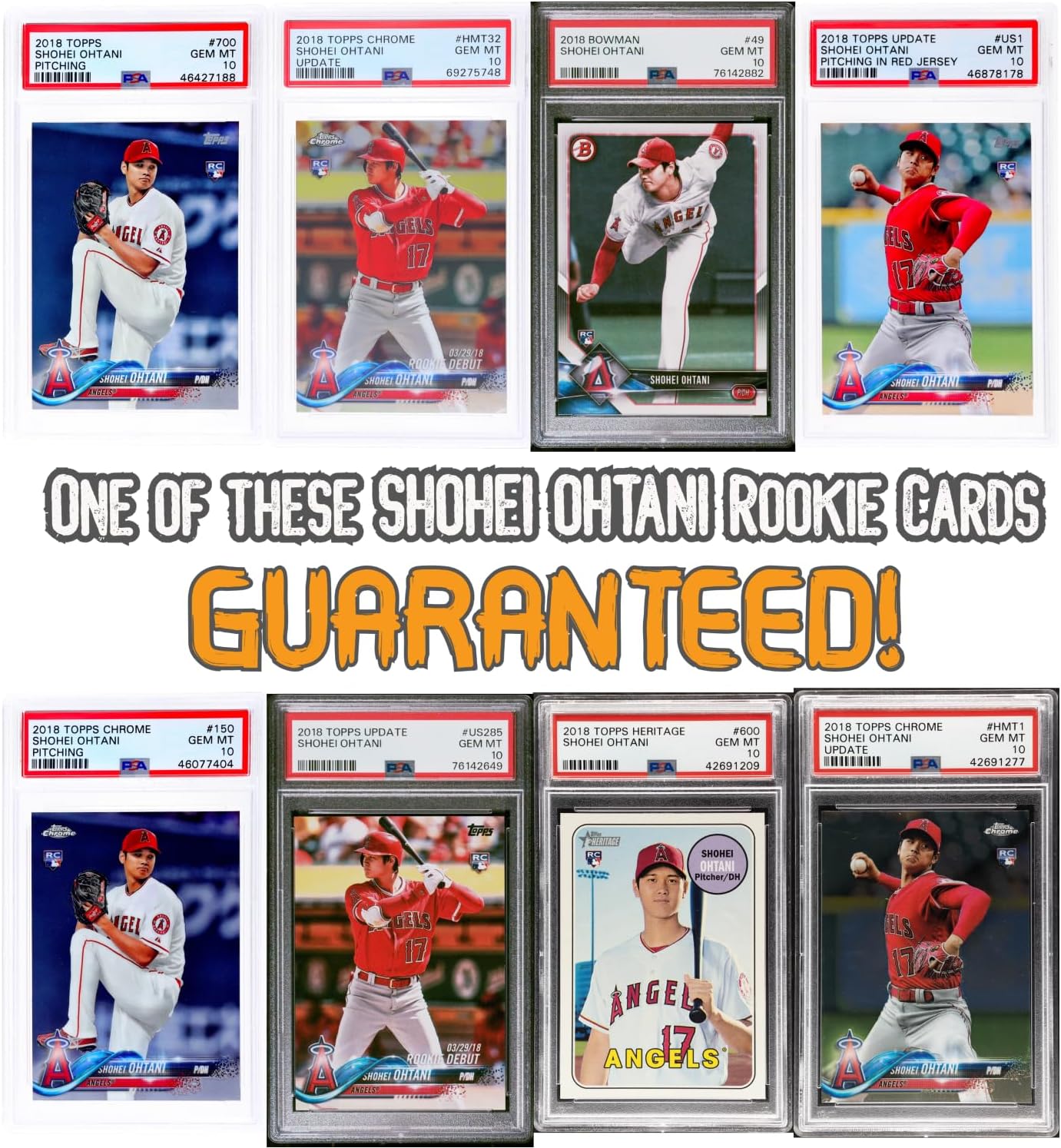 ONE Guaranteed PSA 10 Ohtani 2018 Rookie RC Card │Graded Baseball 