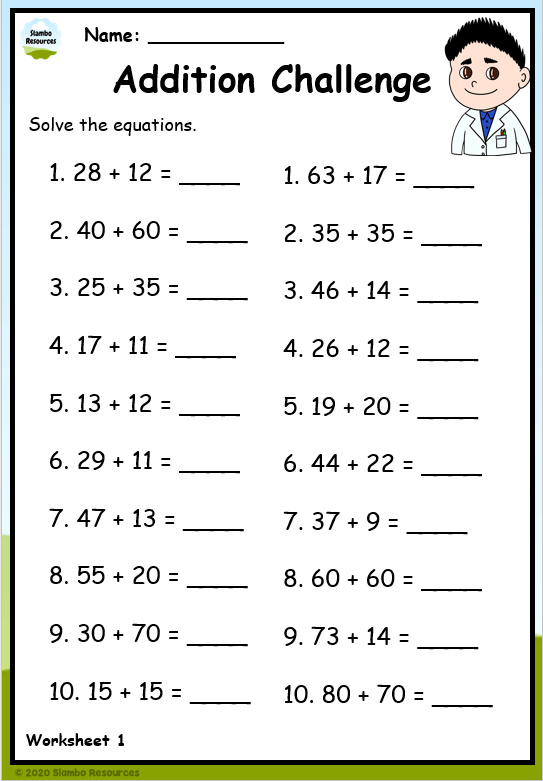 Grade 3 addition worksheets | free printables | math worksheets