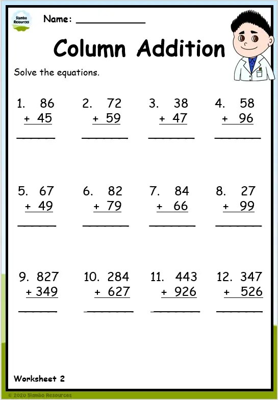 grade 3 addition worksheets free printables math worksheets