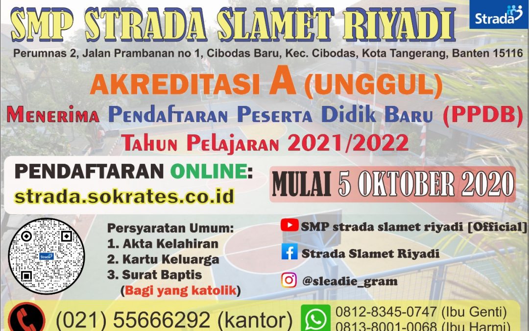 Tk terbaik untuk lula tahun ajaran 2019/2020 di daerah arcamanik bandung ini. Penerimaan Peserta Didik Baru Smp Strada Slamet Riyadi Tahun Pelajaran 2021 2022 Smp Strada Slamet Riyadi