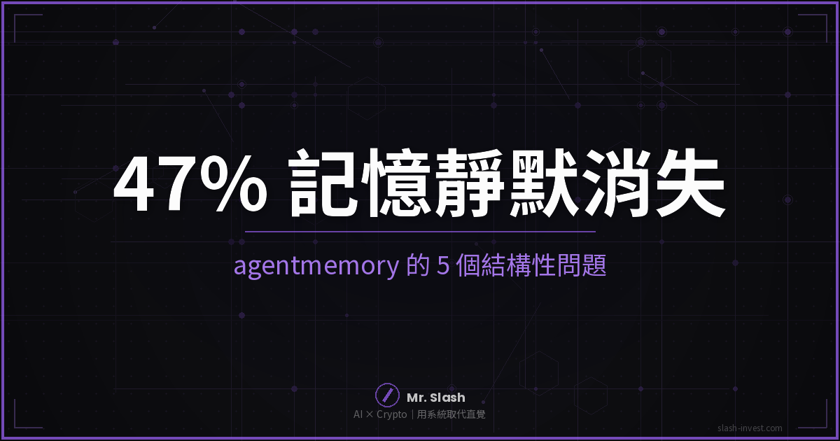 agentmemory 有 25,000 顆星，他用了一星期就決定重寫：AI 記憶工具的 5 個結構性問題