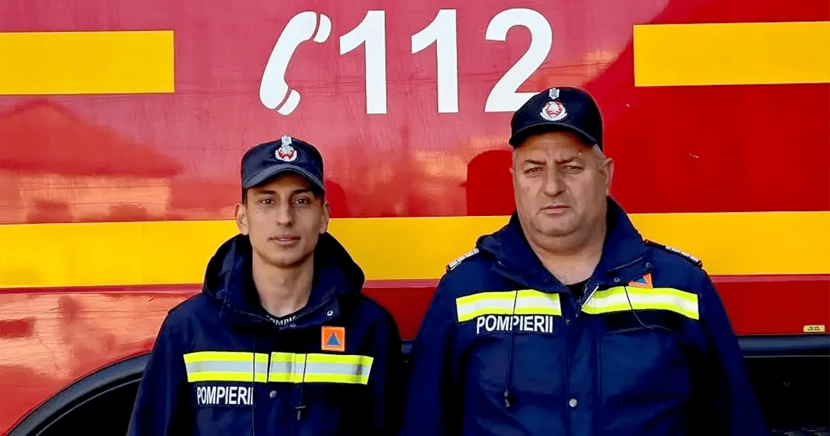 Cei doi pompieri care au salvat femeia