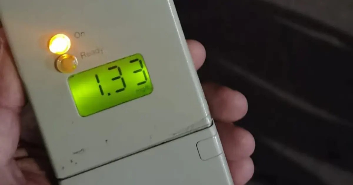 Etilotestul a indicat 1,33 mg/l alcool pur în aerul expirat