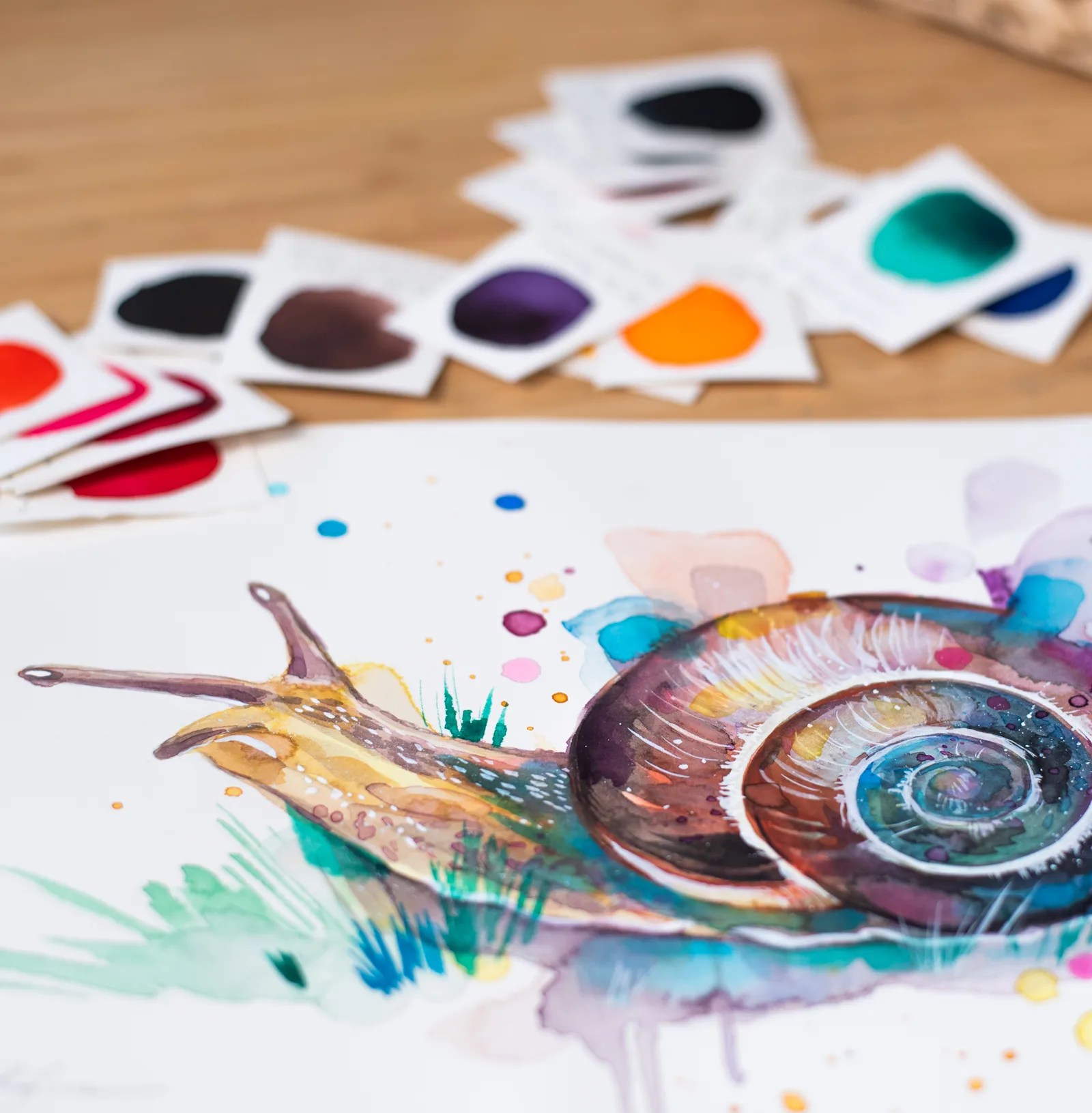 "Snail" Original Watercolor Painting