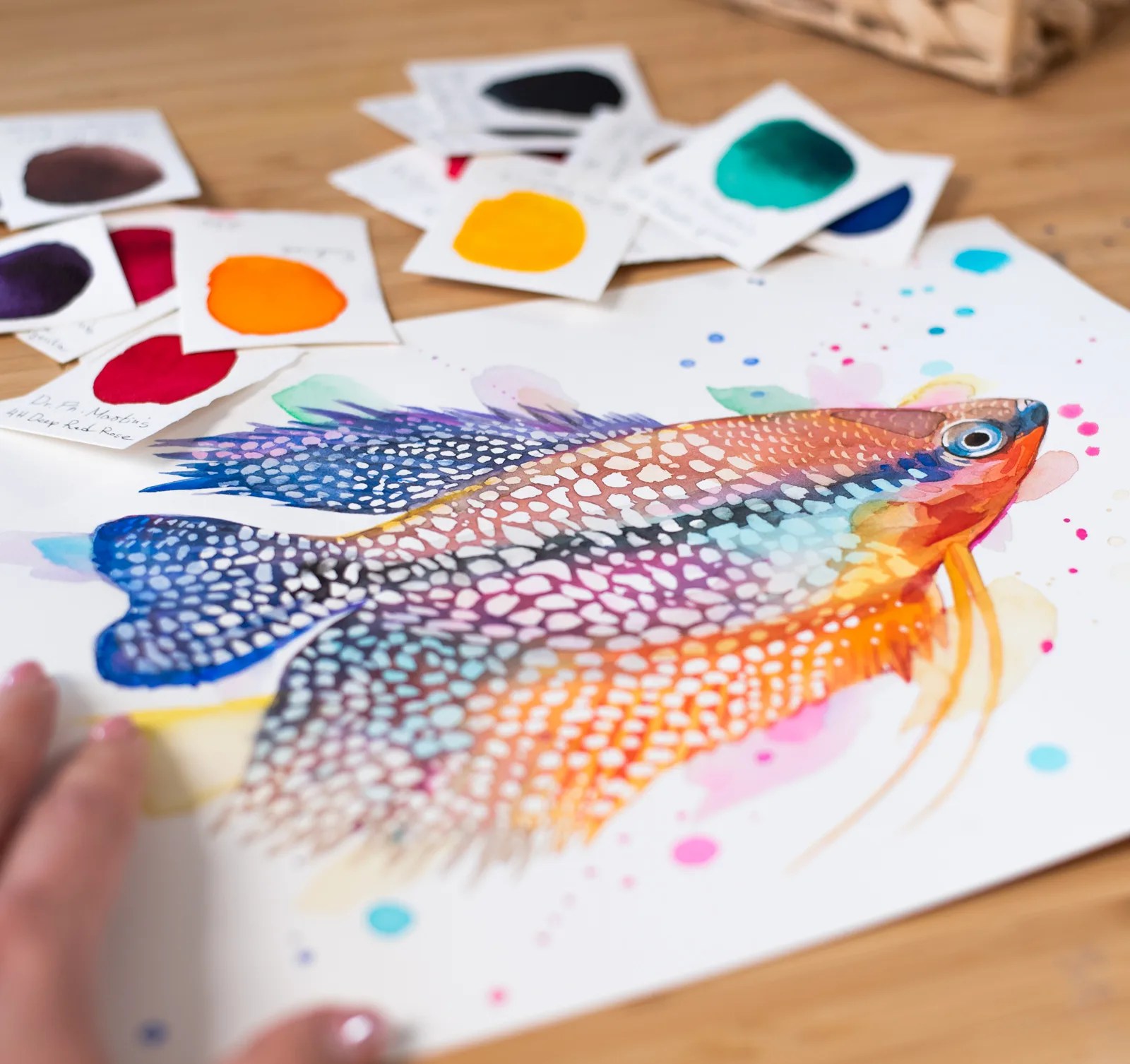 "Pearl gourami" Original Watercolor Painting