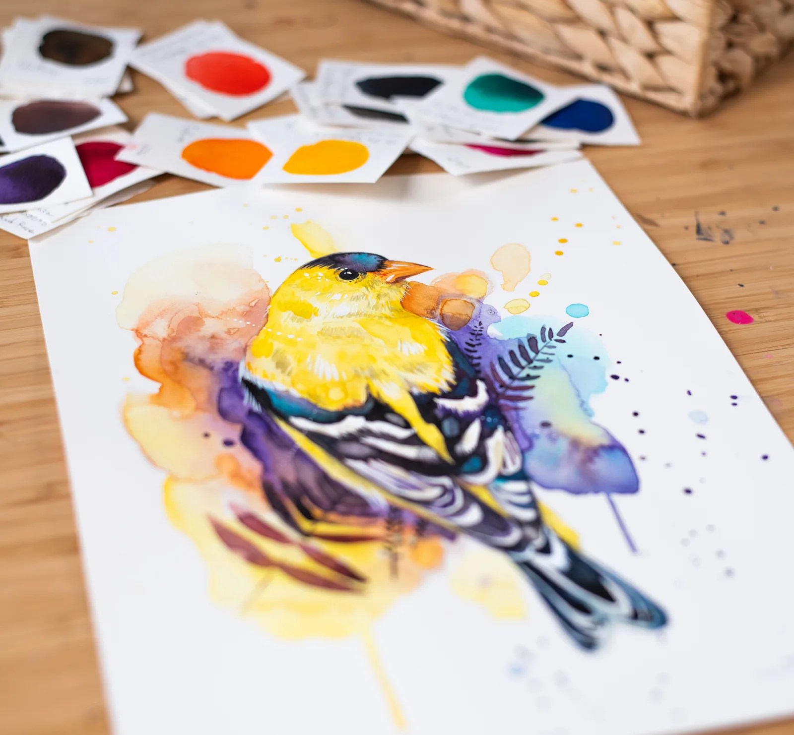 "American Goldfinch" Original Watercolor Painting