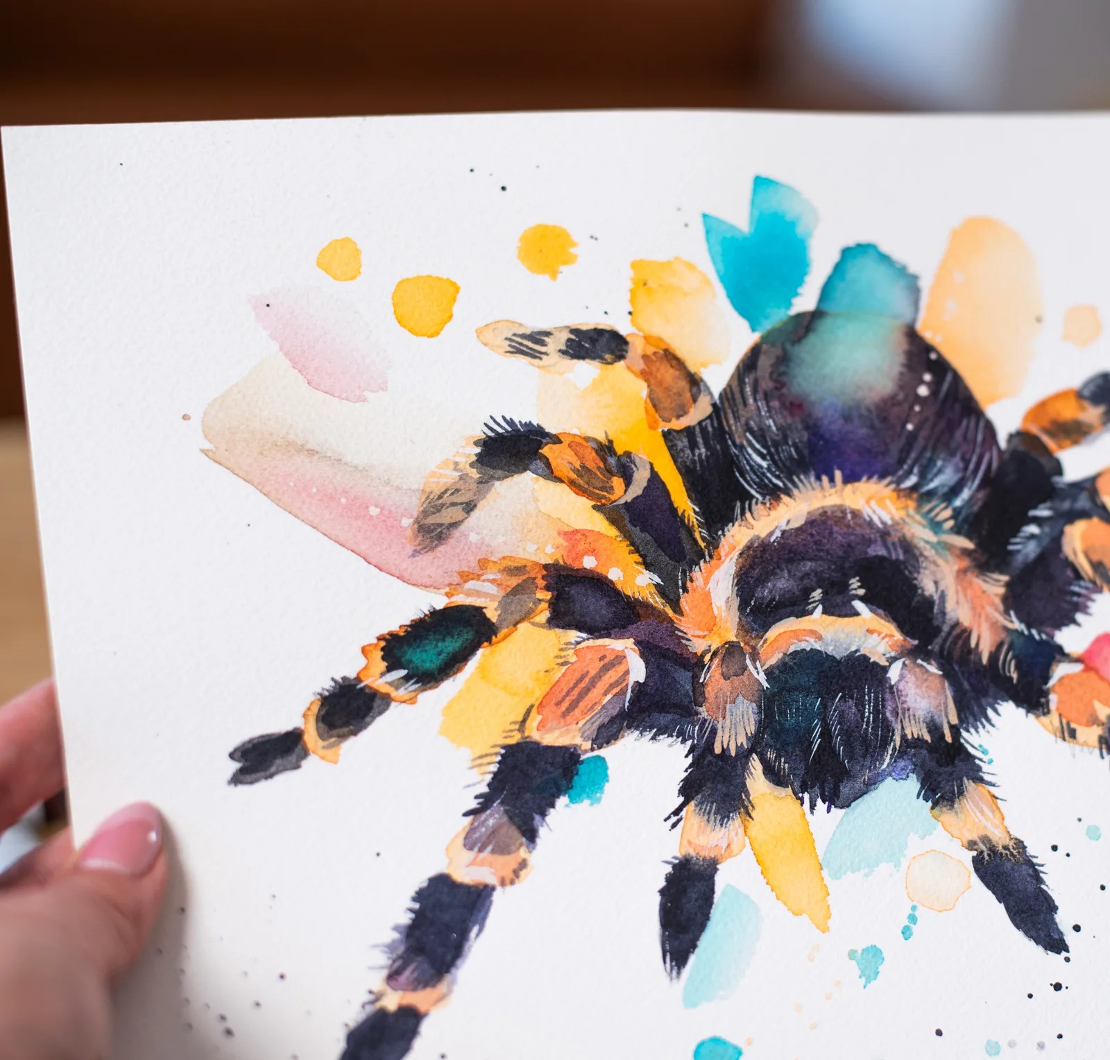 "Mexican Red Knee Tarantula" Original Watercolor Painting