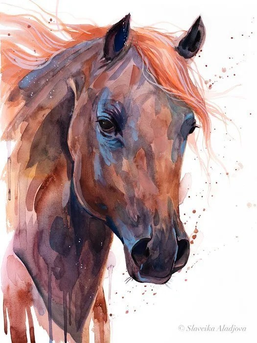 Horse Custom Hand painted Horse portrait