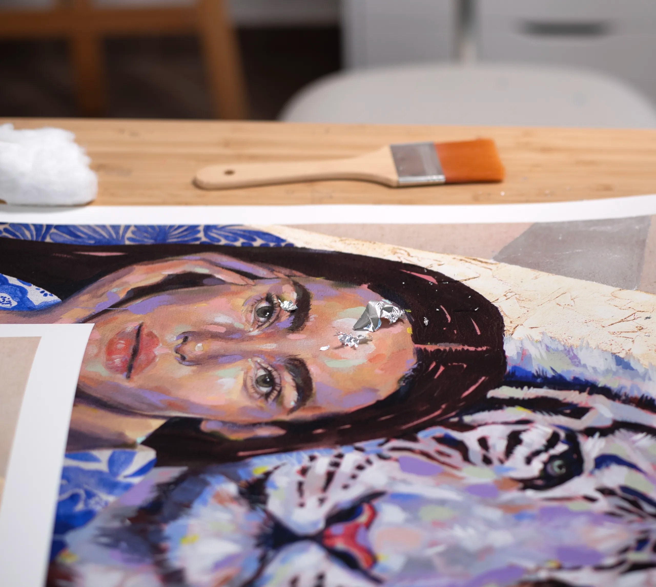 Ultramarine Enchantment - Hand Embellished Limited Edition Print