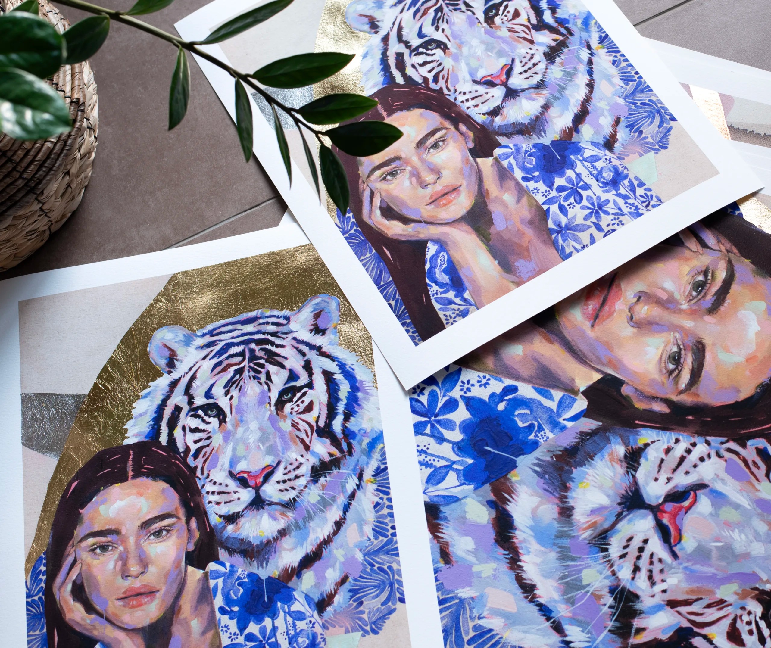 Ultramarine Enchantment - Hand Embellished Limited Edition Print by Slaveika Aladjova